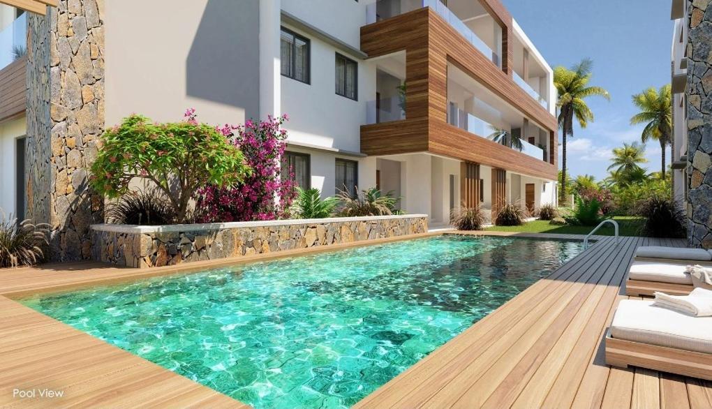 Appt Neuf De 2Ch Ds Residence Avec Piscine, Route Cotiere Grand Baie Exterior foto